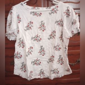 💘🍂 Floral Loft Peasant Top